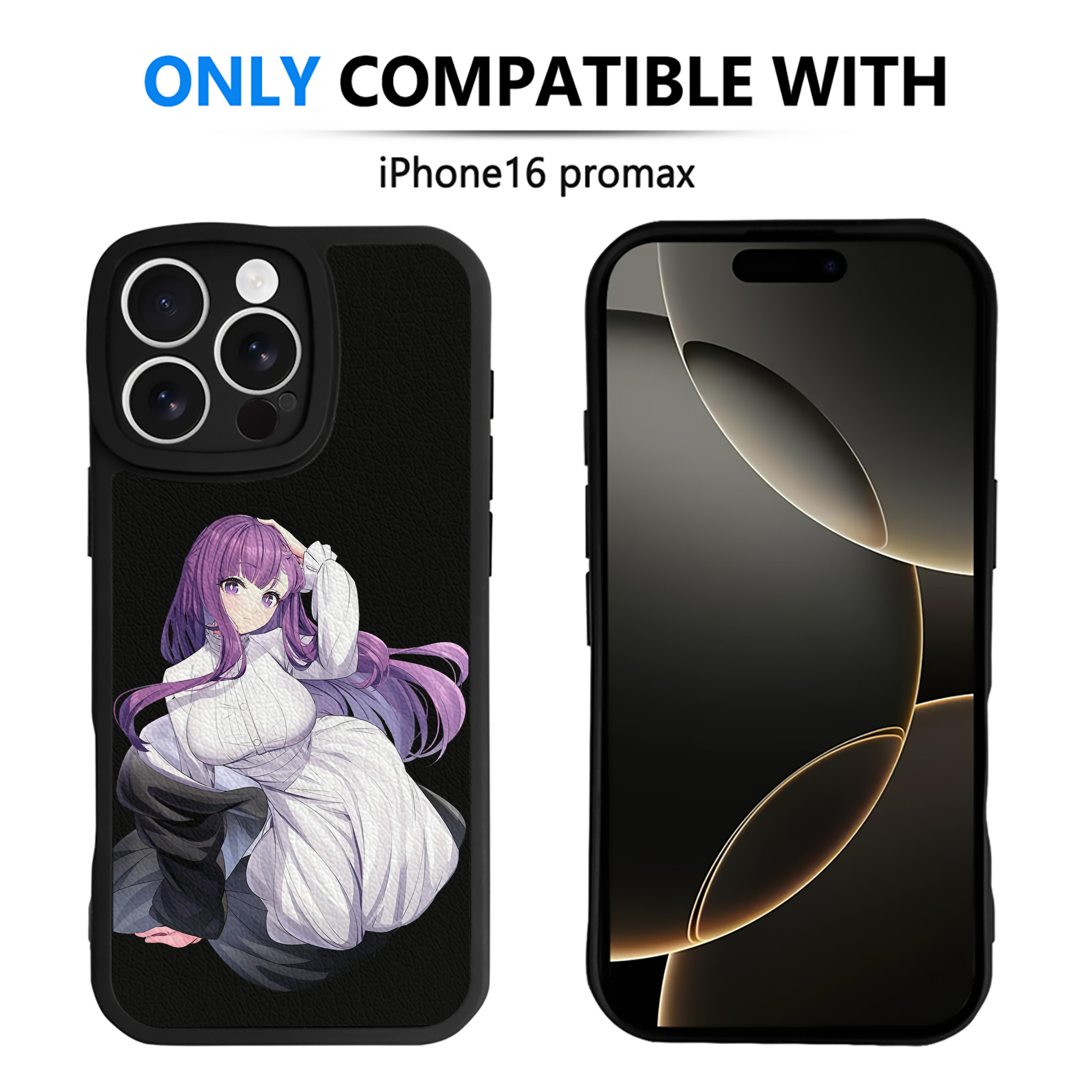 （画像用） 葬送のフリーレン Frieren 【iPhone 16シリーズ対応】シリコンスマホケース（レザー調） 材質：シリコン
